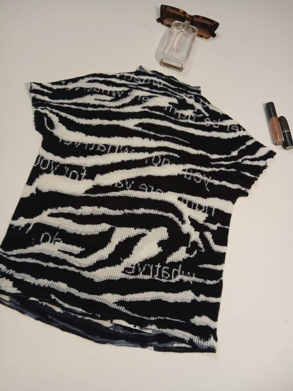 T-shirt Colle Montante Plissée