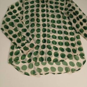 Chemisier à pois vert
