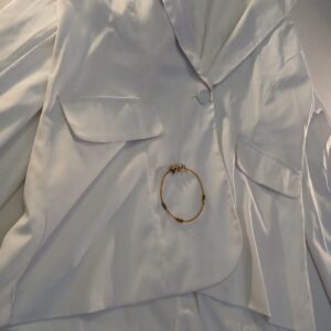 Blazer Blanc à Col Rabattu
